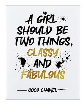 Coco Chanel ‘Classy and Fabulous' Wall Decor